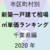 37地域別【新築一戸建て相場 ㎡単価ランキング＆マップ】千葉県編 2020年のアイキャッチ画像