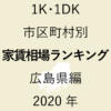 19地域別【1K･1DK 家賃相場ランキング＆マップ】広島県編 2020年のアイキャッチ画像