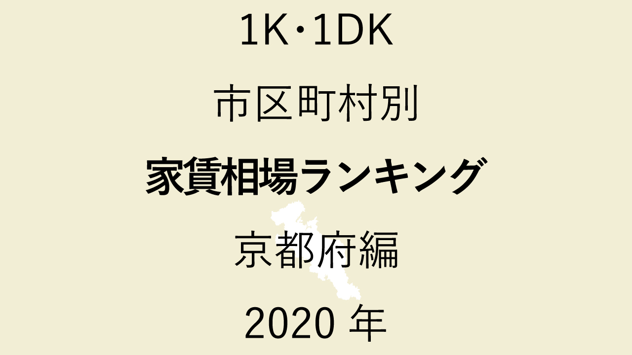 24地域別【1K･1DK 家賃相場ランキング＆マップ】京都府編 2020年のアイキャッチ画像
