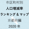 36地域別【人口増減率ランキング＆マップ】京都府編 2020年のアイキャッチ画像
